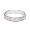 Textured Plain Platinum Ring with Grooves for Men JL PT 618
