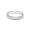 Front View of Textured Plain Platinum Ring with Grooves for Men JL PT 618