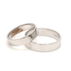 Back View of Designer Platinum & Rose Gold Couple Rings JL PT 1129