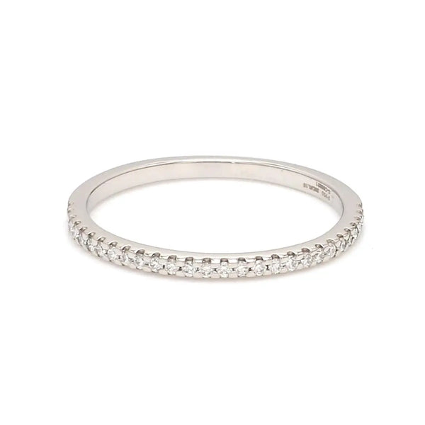 Jewelove™ Rings Thin Half Eternity Diamond Ring in Platinum JL PT 284