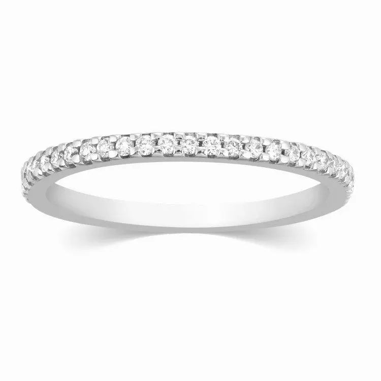 Platinum Diamond Rings in India - Thin Half Eternity Diamond Ring In Platinum JL PT 284