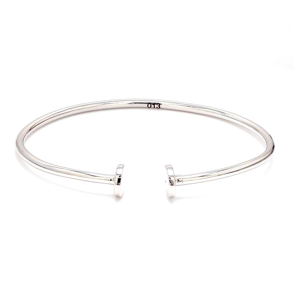 Jewelove™ Bangles & Bracelets Thin Platinum Open Kada JL PTB 665