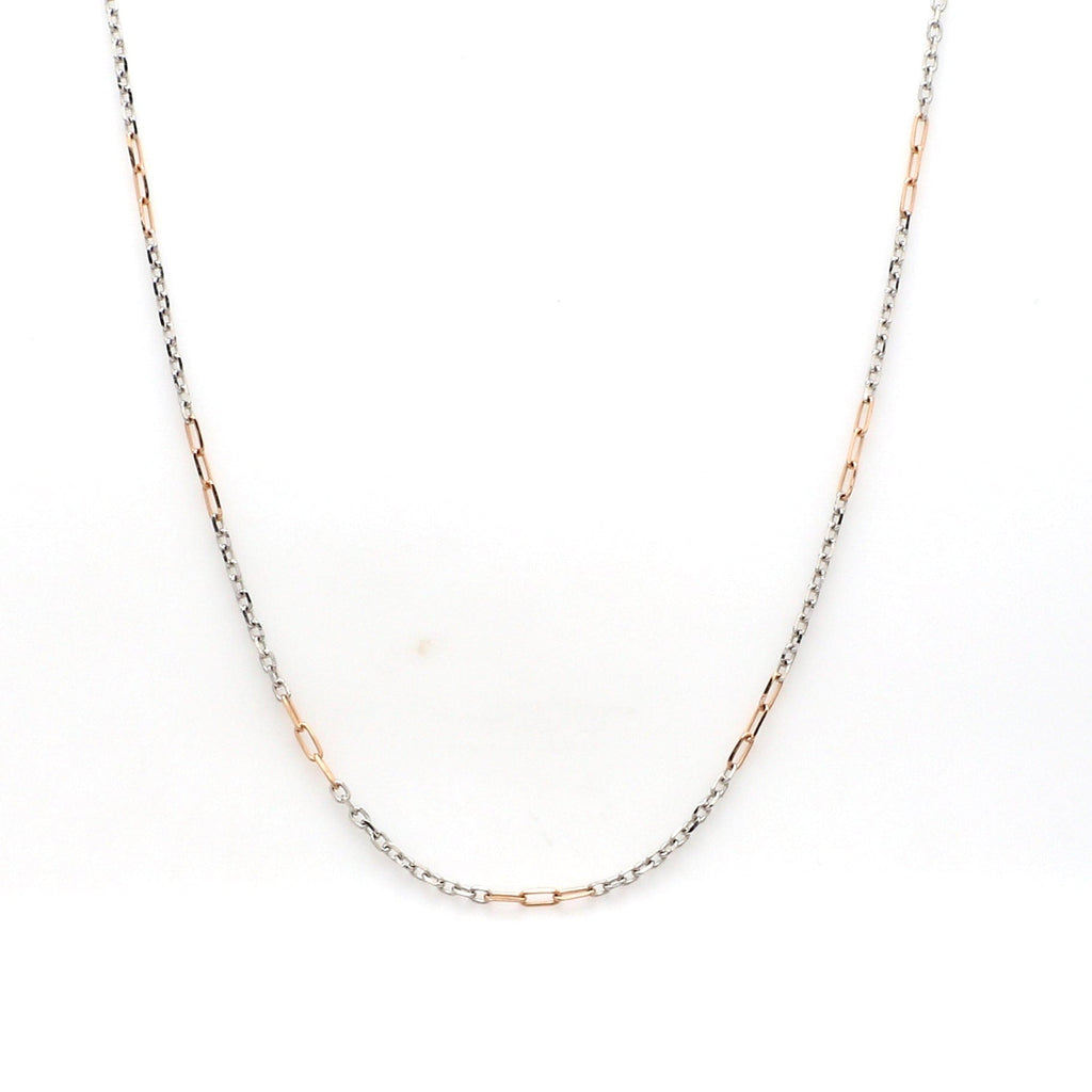 Jewelove™ Chains Thin Platinum & Rose Gold Chain for Women JL PT CH 954