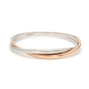 Thin Platinum & Rose Gold Fusion Ring for Women JL PT 335 Table View