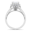 Circle View of 30 Pointer Platinum Halo Princes Cut Diamond Solitaire Engagement Ring JL PT 6604