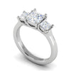 Jewelove™ Rings I VS / Women's Band only Three Stone Princess Cut Solitaire Diamond Platinum Ring JL PT R3 PR 126