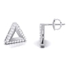 Jewelove™ Earrings Triangle Designer Platinum Diamond Earrings JL PT E ST 10