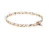 Jewelove™ Bangles & Bracelets Single Unique 2-Row Japanese Platinum & Rose Gold Bracelet for Women JL PTB 774
