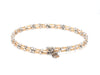 Jewelove™ Bangles & Bracelets Single Unique 2-Row Japanese Platinum & Rose Gold Bracelet for Women JL PTB 774