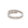 Jewelove™ Rings Women's Band only Unique Textured Japanese 2 Row Flexible Size Platinum Ring JL PT 1073