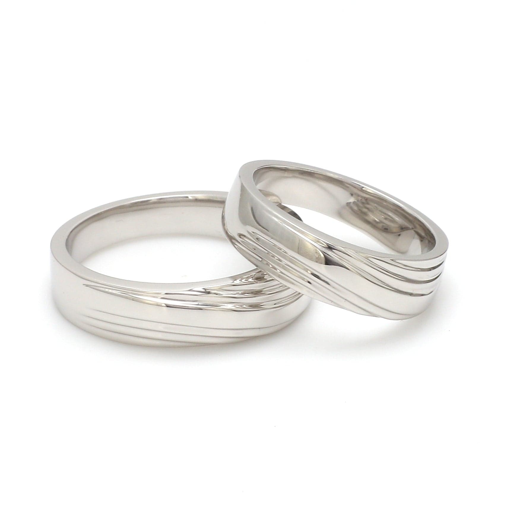 Couple Rings Stainless Steel silver simple Smooth wedding rings Valentine's  gift | eBay