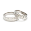 Jewelove™ Rings Both Unisex Platinum Plain Couple Rings JL PT 1153