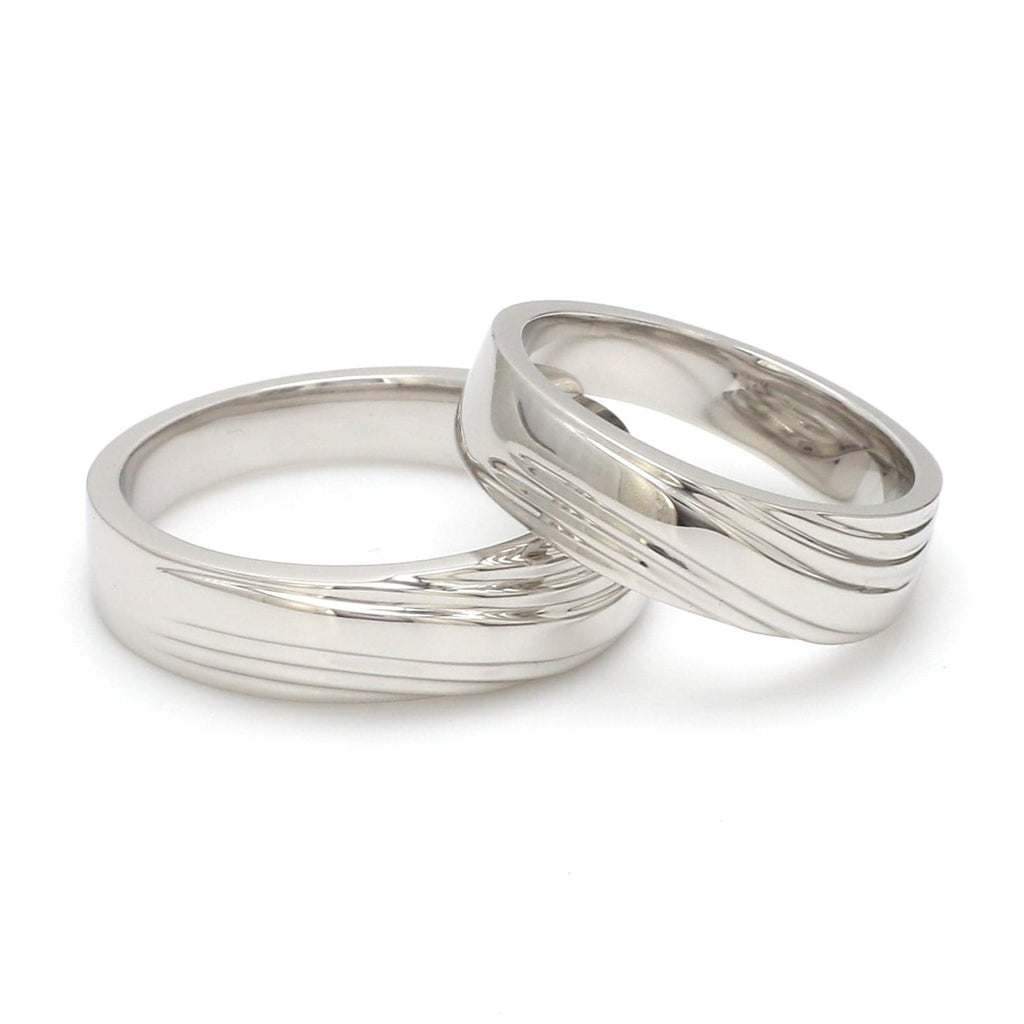 Jewelove™ Rings Both Unisex Platinum Plain Couple Rings JL PT 1153