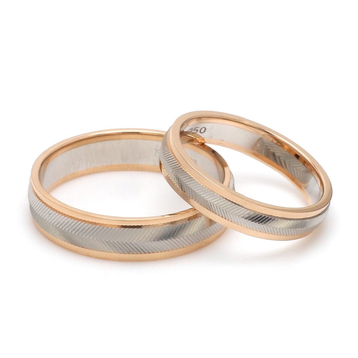 Unisex Platinum Rose Gold Couple Love Band Rings JL PT 1124