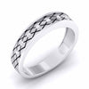 Jewelove™ Rings SI IJ / Men's Band only Unisex Platinum Wedding Band with Diamonds JL PT 5945