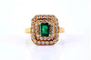 Vintage Natural Emerald Ring with Diamonds by Suranas Jewelove - Suranas Jewelove
